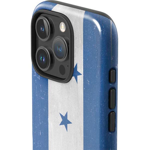 Honduras Flag Distressed iPhone 16 Pro Impact Case